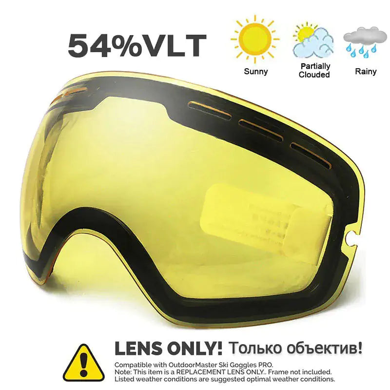 Snowboarding / Ski Goggles With Anti-Fog Protection - BlissfulBasic