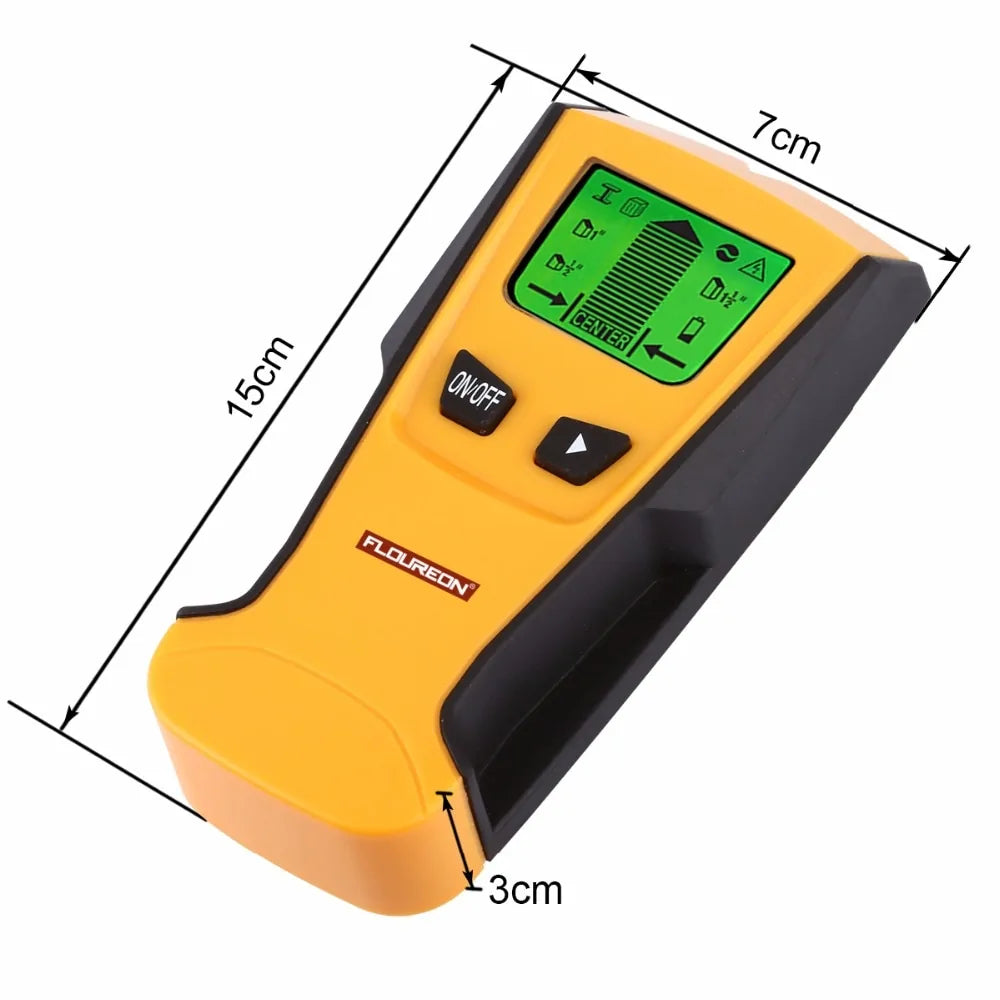 3 In 1 Metal Detector AC Voltage Live Wire Wall Scanner Portable Metal Wood Stud Finder Electric Box Finder - BlissfulBasic