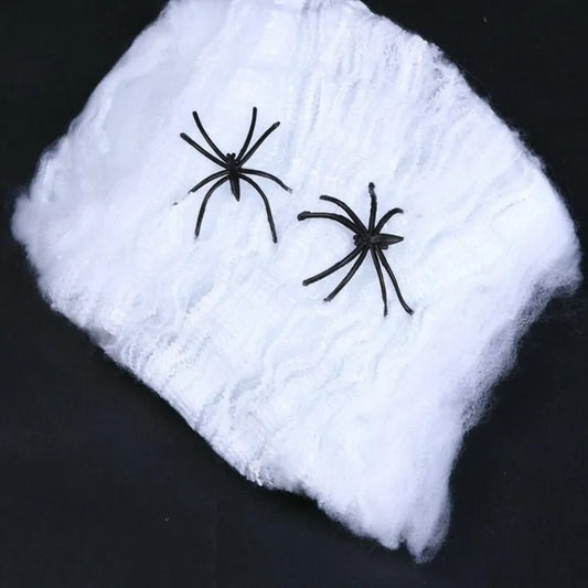 Halloween Spider Cobweb Decorations | available at BlissfulBasic.com