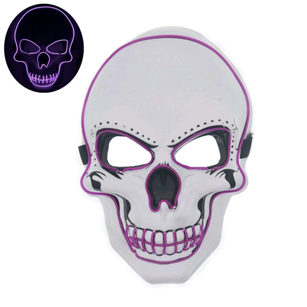 Costumes Mask | Light-up LED Skeleton Halloween Mask