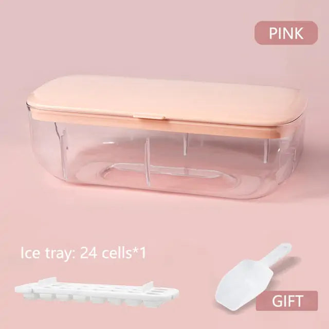 Silicone Ice Tray and Bin w/Lid (3 Piece Set) - BlissfulBasic