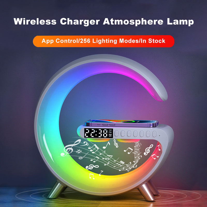 Bluetooth Speaker Wireless Charger Lamp - BlissfulBasic