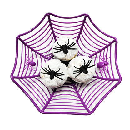 Black Orange Spider Web Candy Basket: Enhance Your Halloween D√©cor