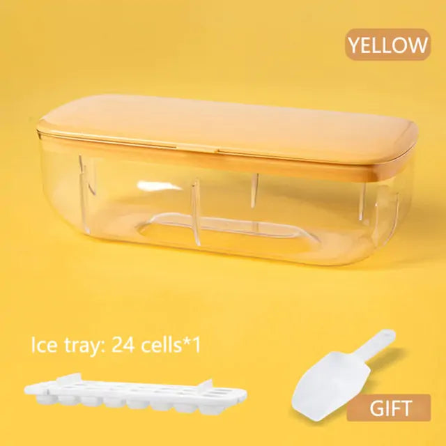 Silicone Ice Tray and Bin w/Lid (3 Piece Set) - BlissfulBasic