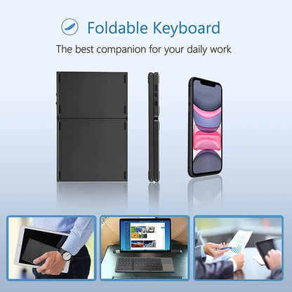 New Portable Triplefold Bluetooth | Wireless Keyboad with Touchpad - BlissfulBasic
