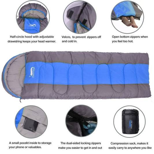 Camping Sleeping Bag w/case - BlissfulBasic