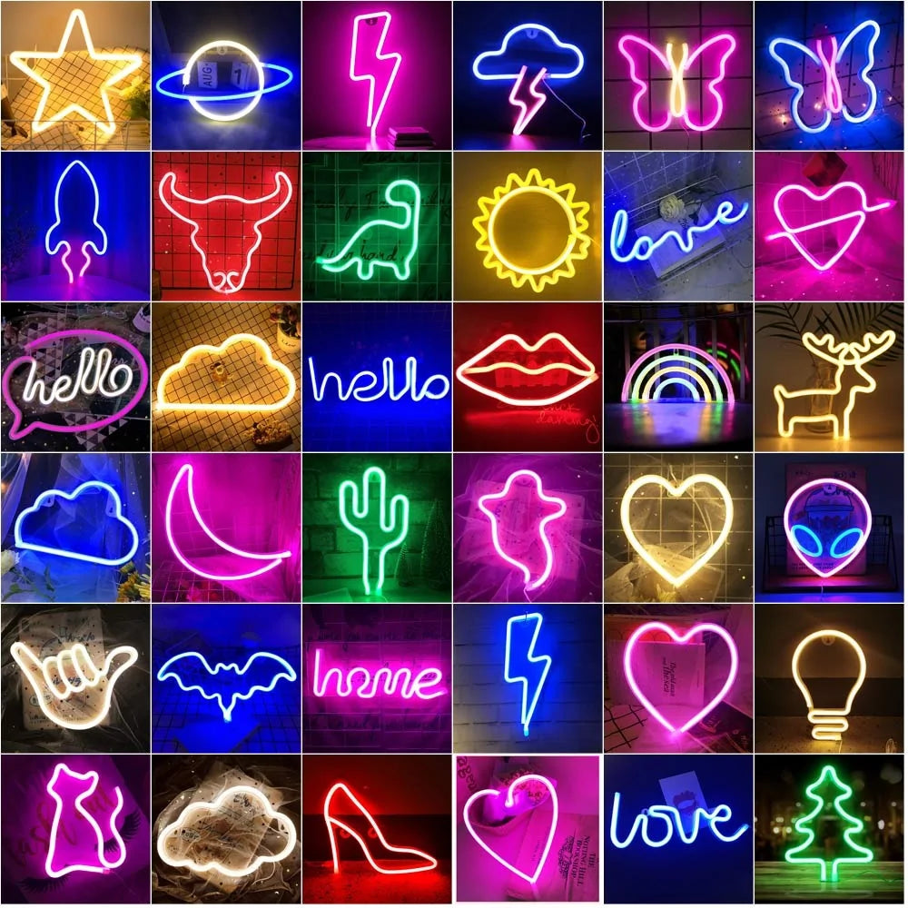 LED Neon Night Light Decor | available at BlissfulBasic.com