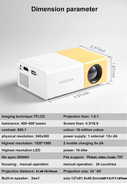 VisiPro Mini Projector | Mini Projector VisiPro | Wifi Projector