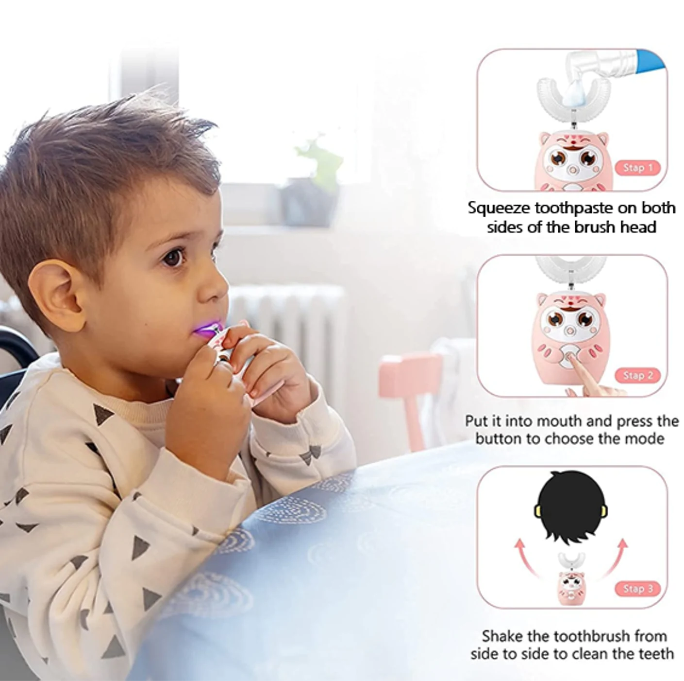 Kid's Mouthpiece Rechargeable Electric Toothbrush - BlissfulBasic