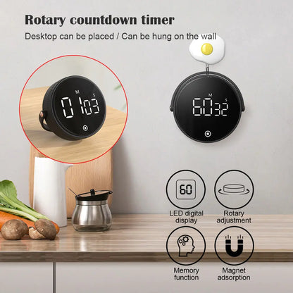 TimeMaster Digital Kitchen Timer with Large LED Display - BlissfulBasic