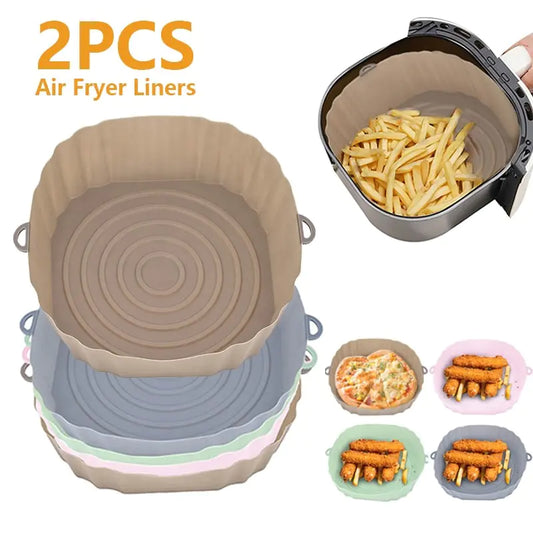 Reusable Silicone Air Fryer Basket Set - BlissfulBasic