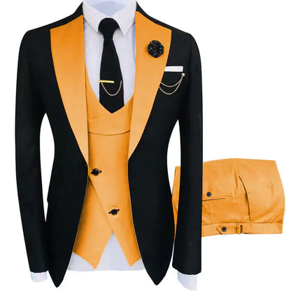 Luxury 3 Piece Tuxedo Suit - BlissfulBasic