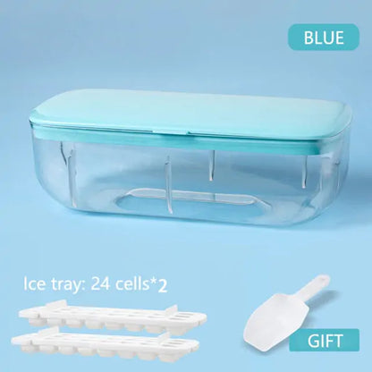 Silicone Ice Tray and Bin w/Lid (3 Piece Set) - BlissfulBasic