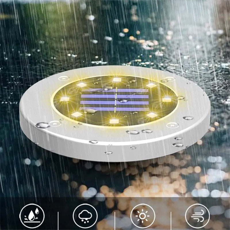 Outdoor Solar LED Disc Lights - BlissfulBasic