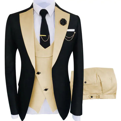 Luxury 3 Piece Tuxedo Suit - BlissfulBasic