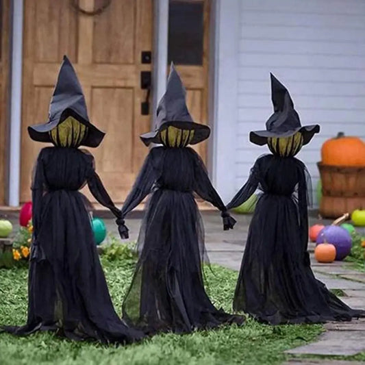 Outdoor Scary Halloween Witch Decoration | available at BlissfulBasic.com