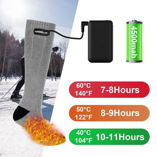 Comfortable Water Resistant Electric Heated Socks ( 1 Set - 3 adjustable Modes ) - BlissfulBasic