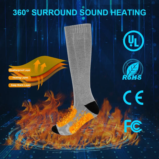 Comfortable Water Resistant Electric Heated Socks ( 1 Set - 3 adjustable Modes ) - BlissfulBasic