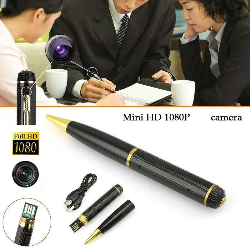 Camera Pen | 1080P HD Pocket Pen Hidden Mini Cam | Discreet Surveillance Camera