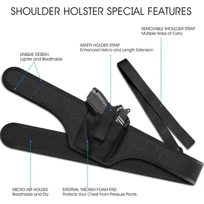 Underarm Gun Holster with Clip Sleeve - BlissfulBasic