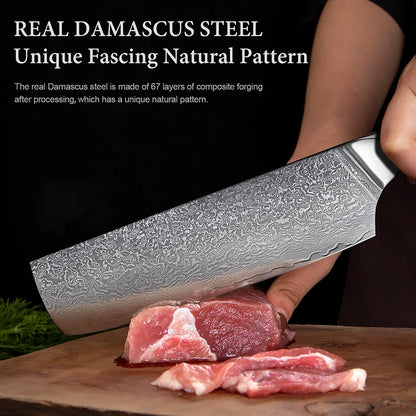 Sheftek Luxury Damascus Stainless Steel Chef Knives 1-9PC Set