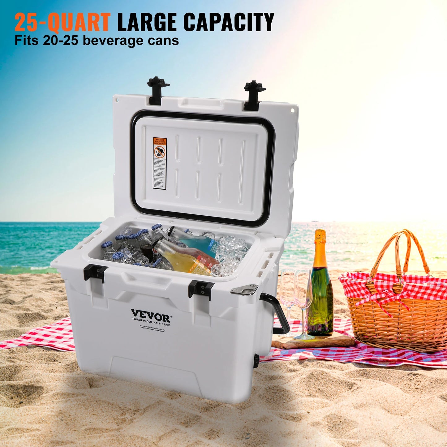 Heavy Duty Insulated Portable Cooler 25/33/45/52QT