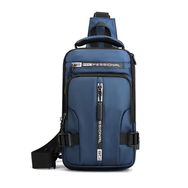 USB Charging Single Strap Chestpack | Jogging, Motorcycling, Hiking, Camping, Road Trips. - BlissfulBasic