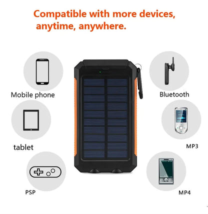 Waterproof Solar Power Bank - BlissfulBasic