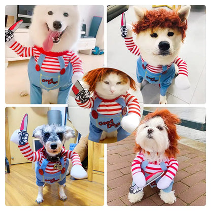 Funny Halloween Chucky Dog Costume