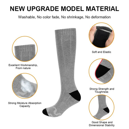 Comfortable Water Resistant Electric Heated Socks ( 1 Set - 3 adjustable Modes ) - BlissfulBasic