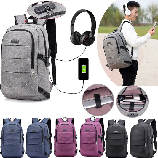 USB Charging Waterproof Backpack | available at BlissfulBasic.com