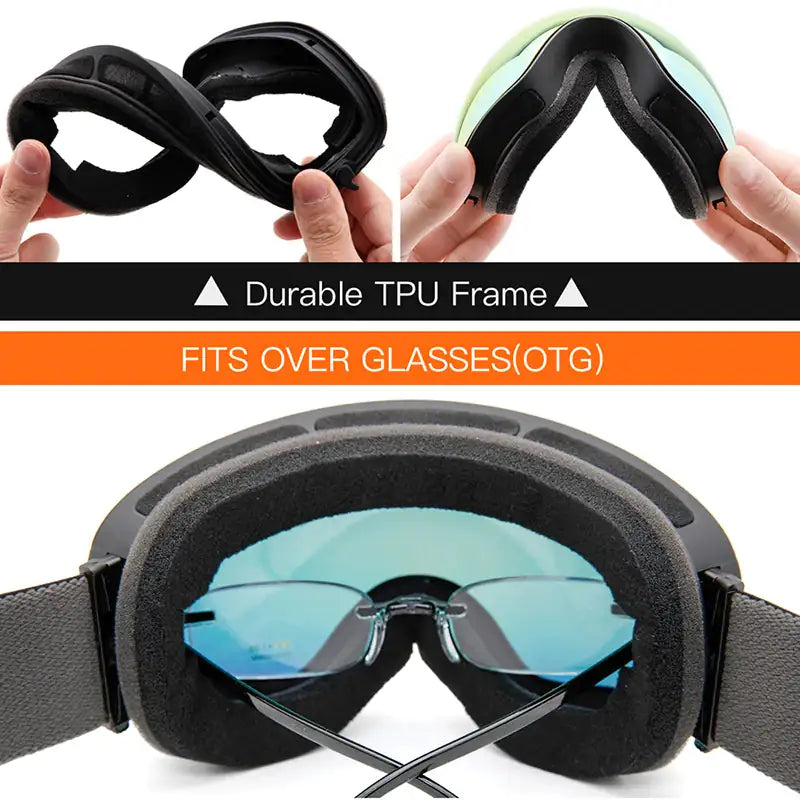 Snowboarding / Ski Goggles With Anti-Fog Protection - BlissfulBasic