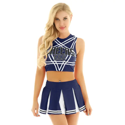 Cheerleader Costume Set (2-Piece) | Unleash Your Team Spirit with Style 12 Different Colors