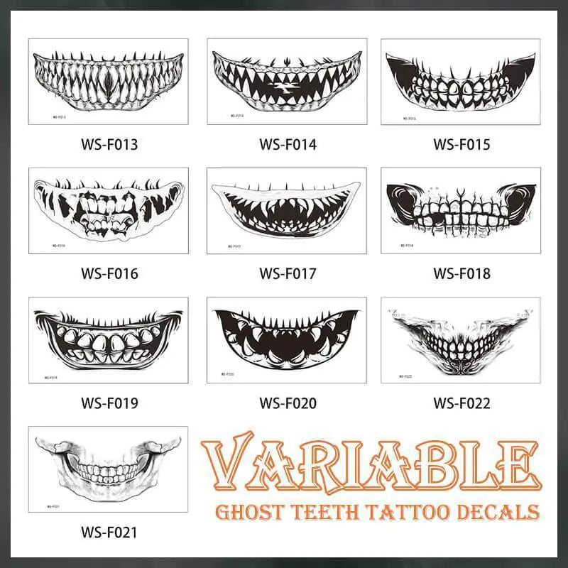 Halloween Ghost Teeth Stickers