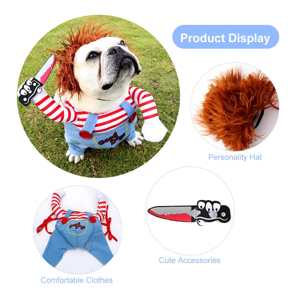 Funny Halloween Chucky Dog Costume