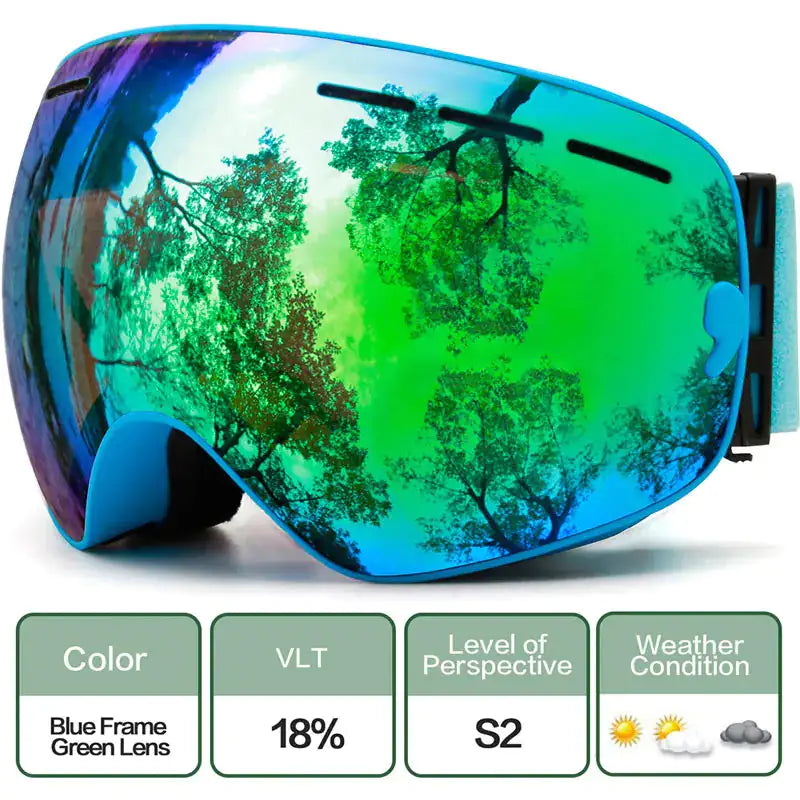 Snowboarding / Ski Goggles With Anti-Fog Protection - BlissfulBasic