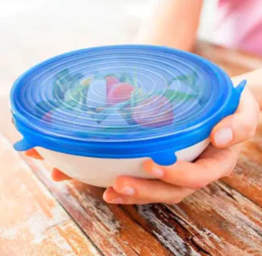 Eco-friendly Reusable Silicone Lids (Set of 6)