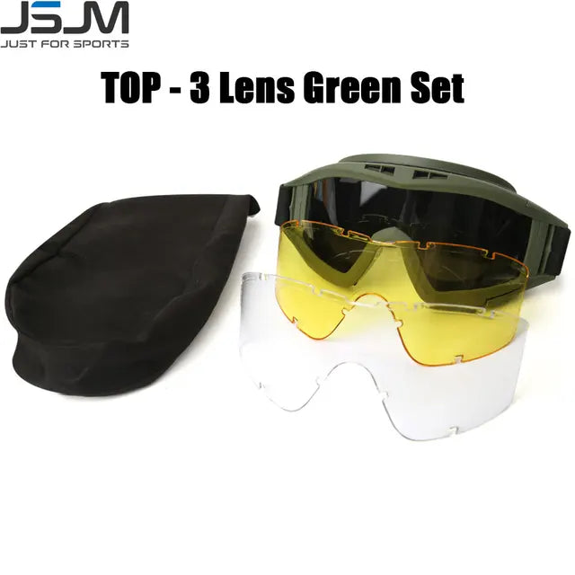JSJM Tactical Airsoft Military Goggles - BlissfulBasic