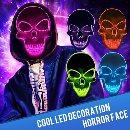 Costumes Mask | Light-up LED Skeleton Halloween Mask