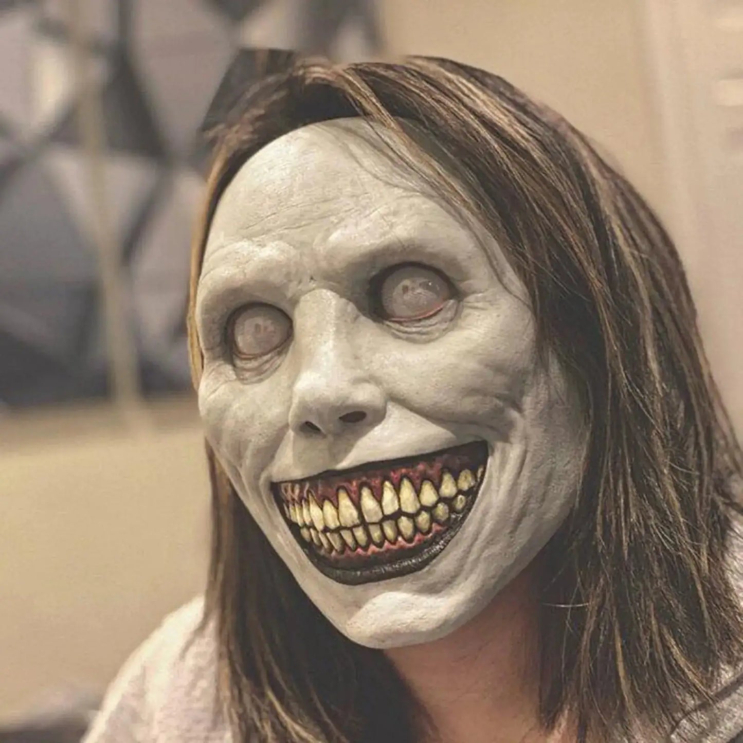 White-Eyed Demon Halloween Mask