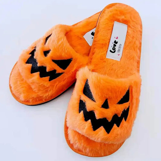 Halloween Pumpkin Slippers | available at BlissfulBasic.com