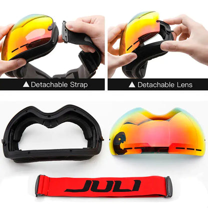 Snowboarding / Ski Goggles With Anti-Fog Protection - BlissfulBasic