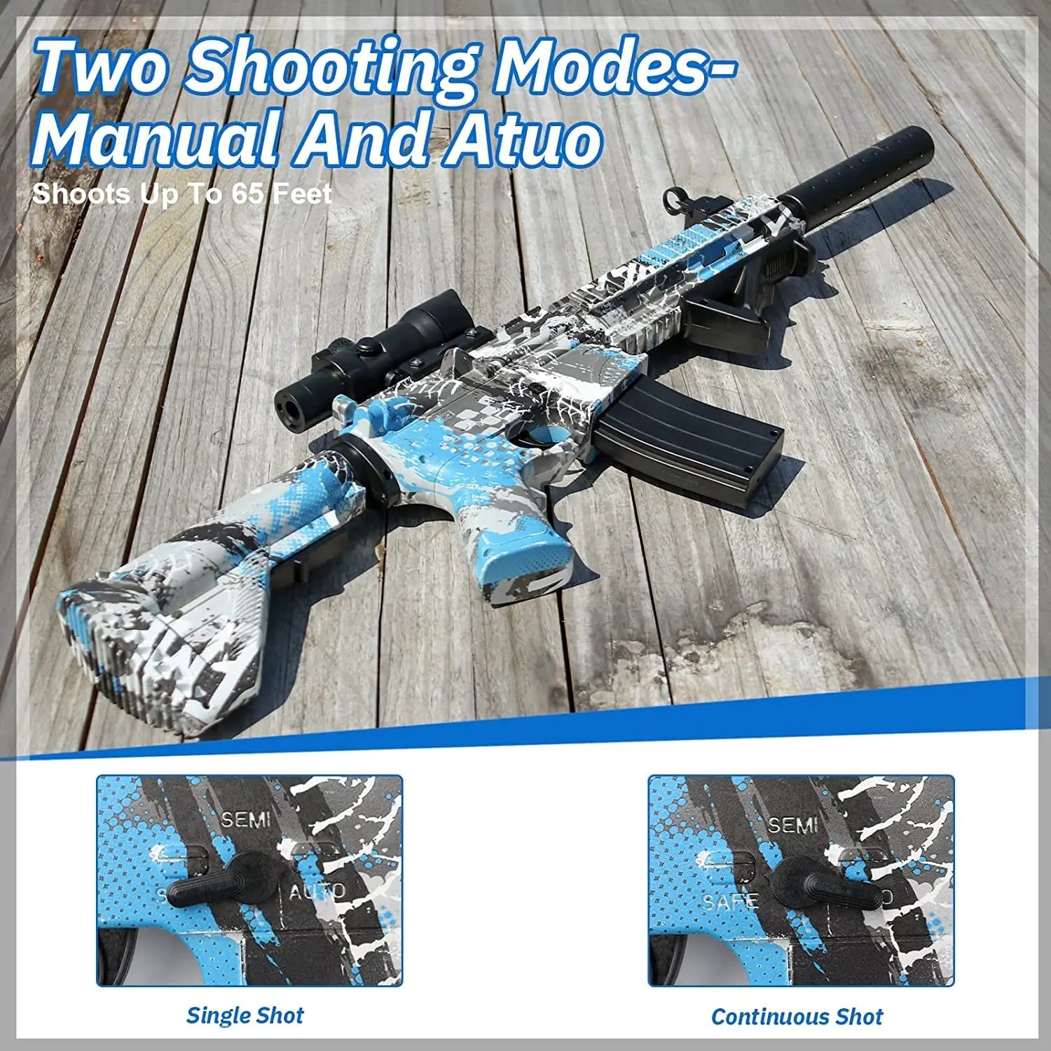 New M416 Manual Electric Splatter Gun - BlissfulBasic