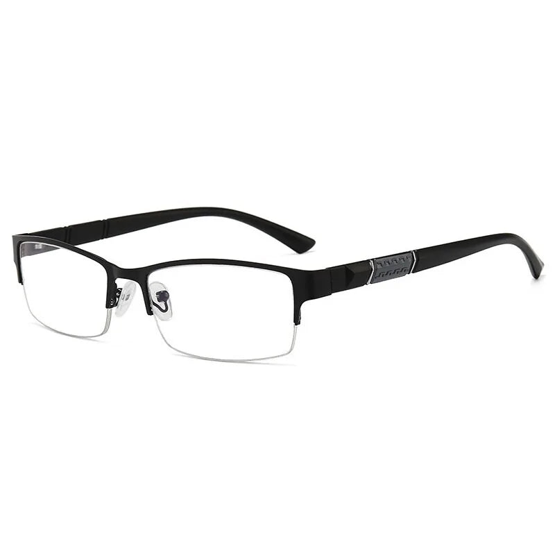 Anti Blue Ray Computer Glasses: Alloy Half Frame Blue Light Coating Eyewear - BlissfulBasic