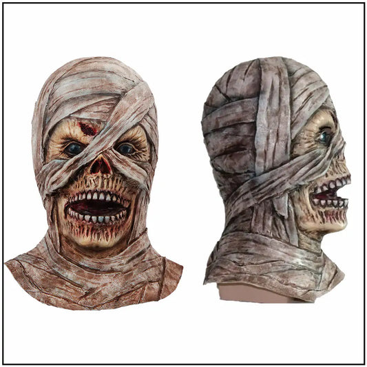 Halloween Mummy Zombie Latex Mask: Transform into a Spooky Spectacle | available at BlissfulBasic.com