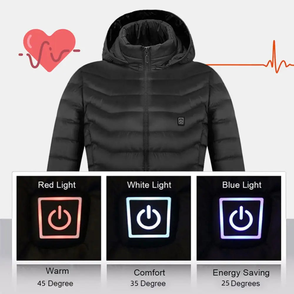 ZIPPHEAT | Self-Heating Electric Cotton Coat - BlissfulBasic