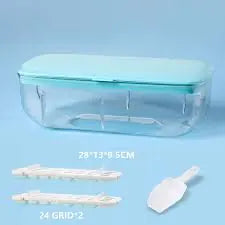 Silicone Ice Tray and Bin w/Lid (3 Piece Set) - BlissfulBasic