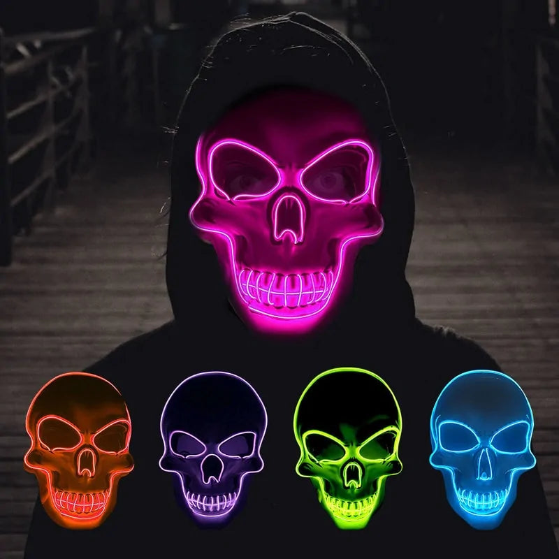 Light-up LED Skeleton Halloween Mask | available at BlissfulBasic.com