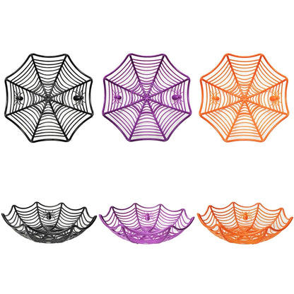 Black Orange Spider Web Candy Basket: Enhance Your Halloween D√©cor