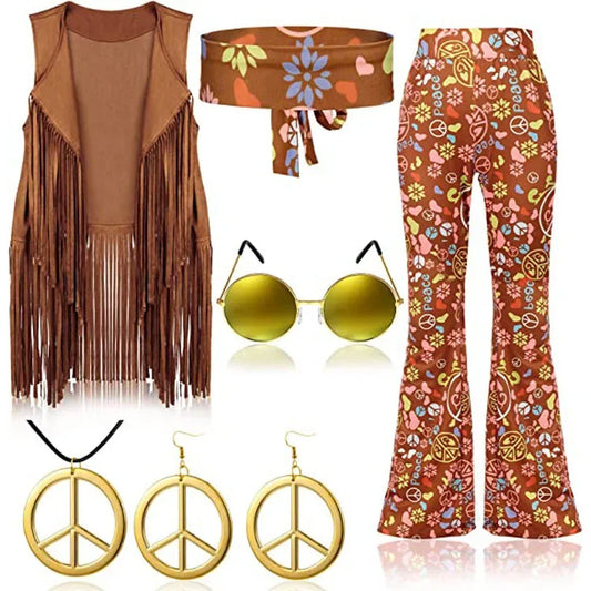 Halloween Hippie Disco 60s 70s Cosplay Costume for Women | available at BlissfulBasic.com